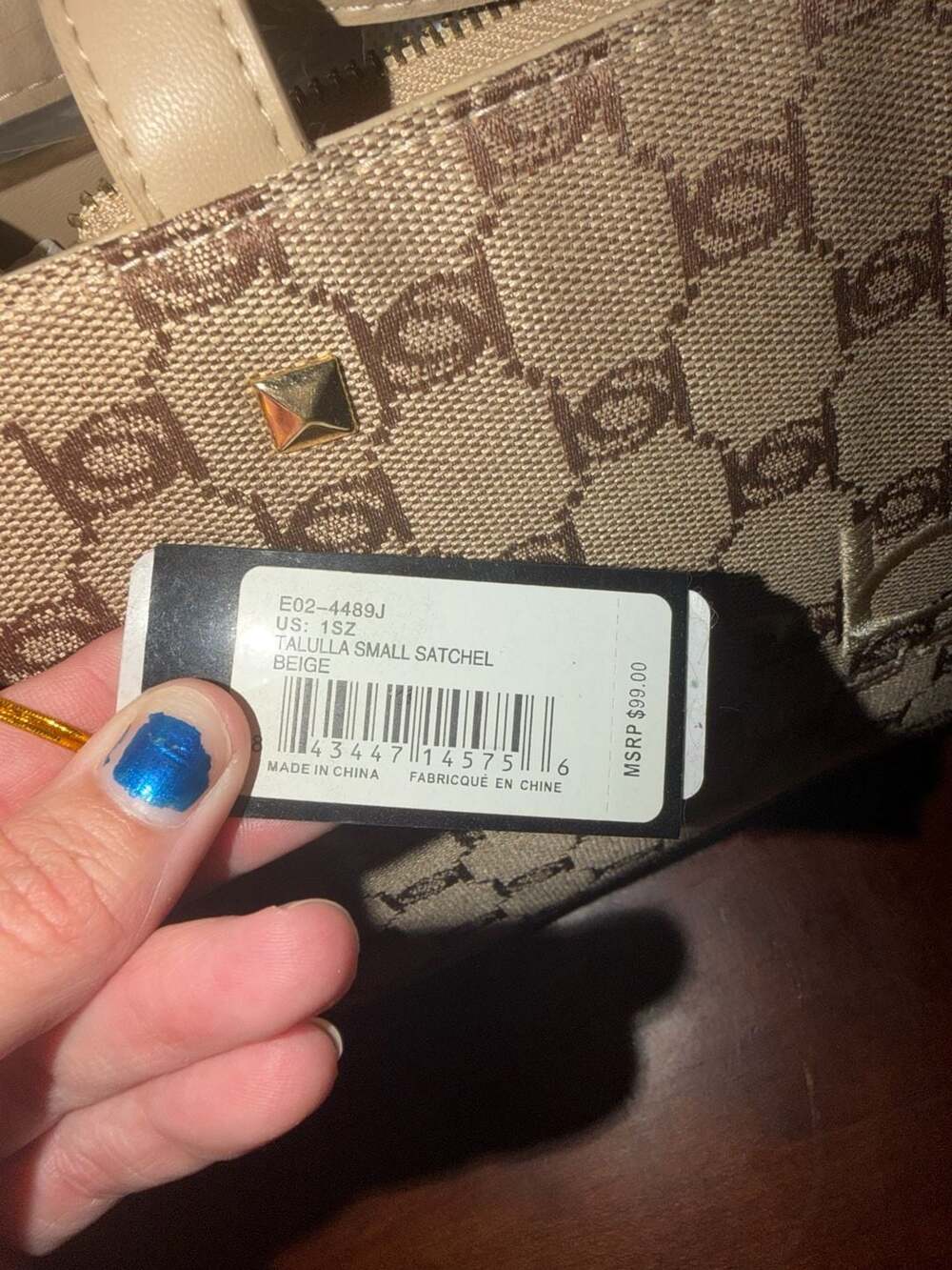 Bebe Talulla Monogram 3-Piece Set: L Tote, M tote, Sm Crossbody NWT - Picture 6 of 7